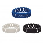 Chain Link Band Silicone Bracelet Custom Branded