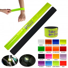 Custom Printed Reflective Vinyl Slap Bracelet w/ Felt Backing