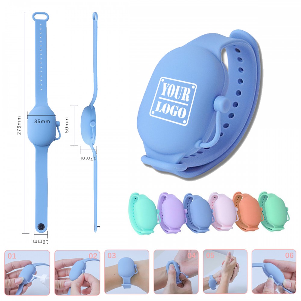 Custom Printed Adjustable Hand Sanitizer Dispenser Bracelet