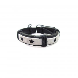 Adjustable Leather Bracelet Logo Printed