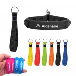 Custom Imprinted Innovative Silicone Push Pop Keychain with Wrist Strap