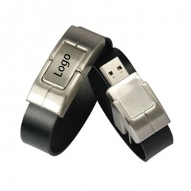 Leather Wristband USB Flash Drive Logo Printed