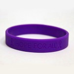 Logo Branded Debossed Silicone Bracelet 1/2" x 8"