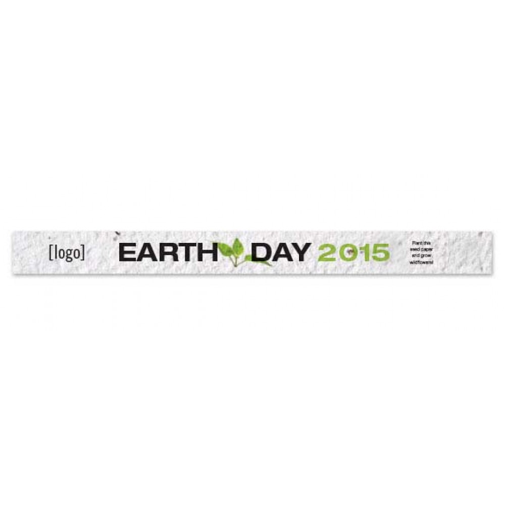 Custom Imprinted Earth Day Seed Paper Wristband - Style A