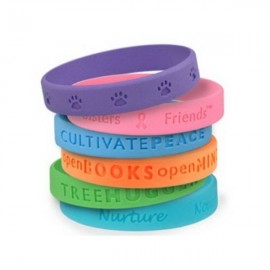 Custom Debossed Silicone Wristband Logo Printed  Custom Debossed Silicone Wristband Logo Printed
