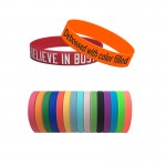 Logo Branded 1/2'' Debossed With Color Filled Silicone Wristband