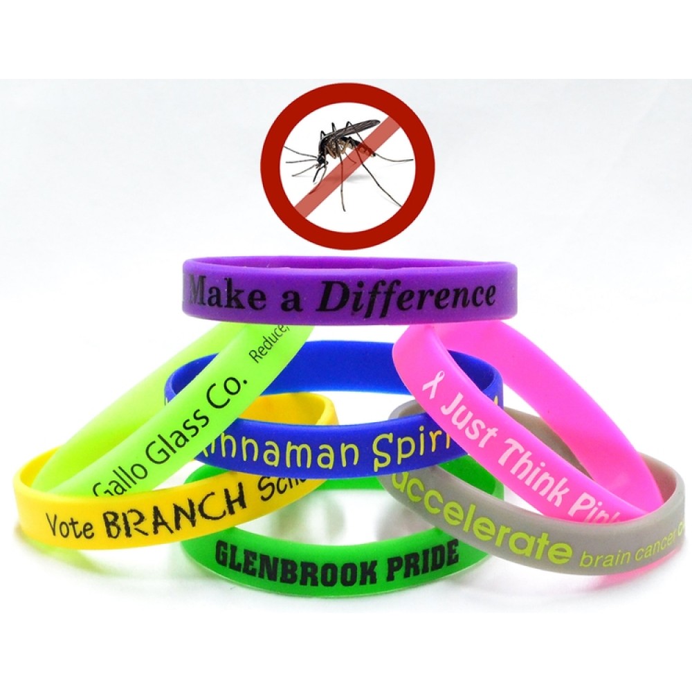 Logo Branded " Printed Mosquito Repellant Wristbands