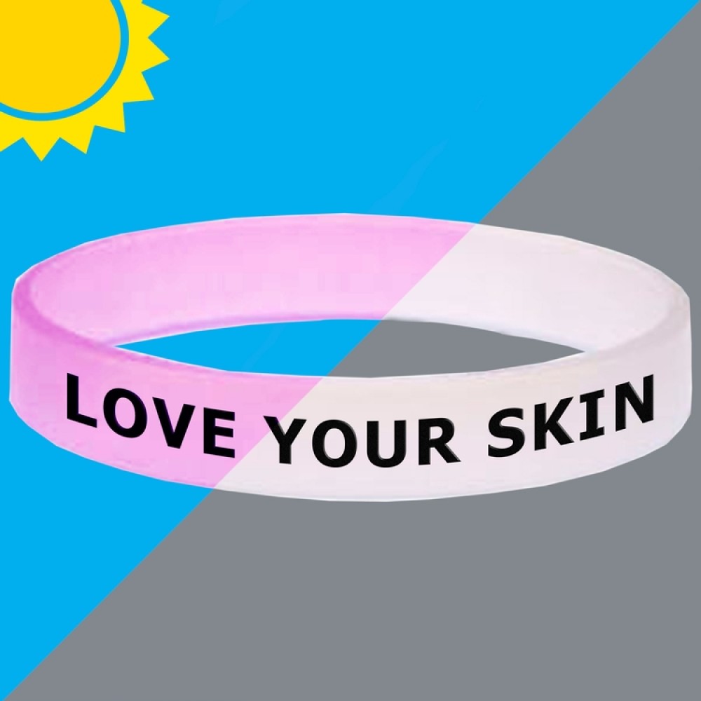 Custom Imprinted " Color-Filled UV Reacting Wristband