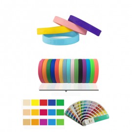 Debossed with Color Filled Silicone Bracelet Custom Branded