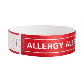 Custom Imprinted Tyvek Narrow Alert Wristband  Custom Imprinted Tyvek Narrow Alert Wristband