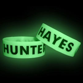 Glow in the Dark Debossed Wristband (72 Hour Rush Service) Logo Printed