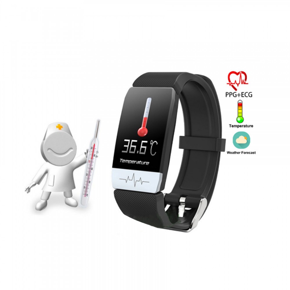 Intelligent Waterproof Ecg Body Temperature Bracelet Custom Branded Intelligent Waterproof Ecg Body Temperature Bracelet Custom Branded