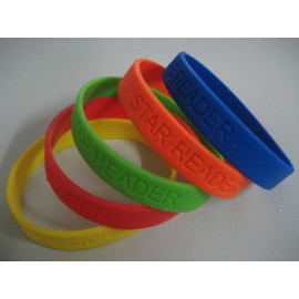 Silicone Wristbands Regular Width Debossed Logo Printed