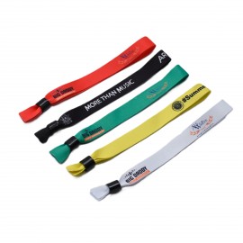 Custom Printed 3/5" Sublimated Event Wristbands w/ Locking Bead