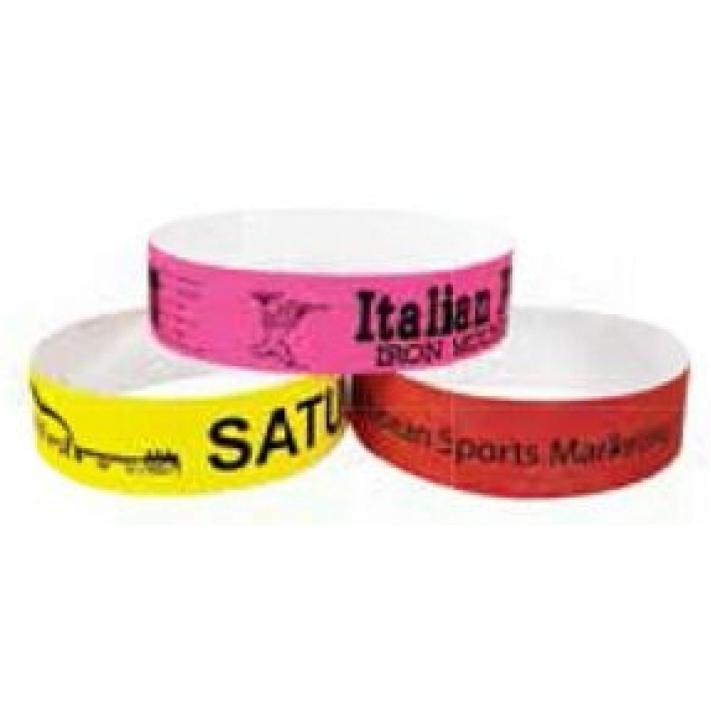 Logo Branded Custom Tyvek Event Wristband (1")