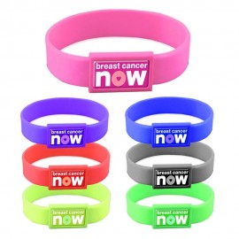 Custom Printed Silicone Wristband with Emblem Badge