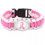 Breast Cancer Awareness Paracord Bracelet Custom Branded