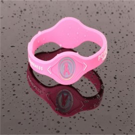 Custom Imprinted Breast Cancer Awareness Ion Silicone Bracelet
