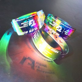 Logo Branded Personalized Laser Reflective Wristbands