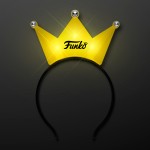 Light Up Yellow Crown Tiara Princess Headband Logo Branded