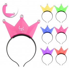Custom Printed Rhinestone Crown Hair Hoop