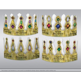 4" Custom Printed Paper Crowns Logo Branded