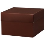 Chocolate Deluxe Gift Box w/ Lid - 6 x 6 x 4 Custom Imprinted
