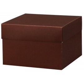 Chocolate Deluxe Gift Box w/ Lid - 6 x 6 x 4 Custom Imprinted
