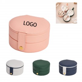 Custom Imprinted Mini Travel Jewelry Organiser Box With Mirror