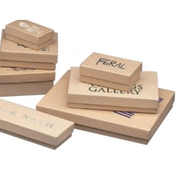 Logo Branded Recycled Kraft Jewelry Box (7"x5.5"x1.25")  Logo Branded Recycled Kraft Jewelry Box (7"x5.5"x1.25")