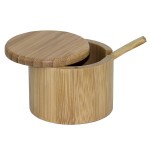 Little Dipper Bamboo Salt Box w/Spoon Logo Branded