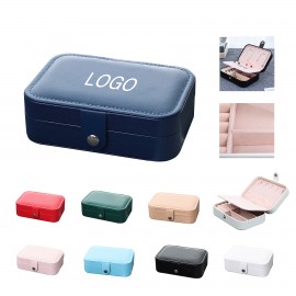 PU Leather Small Travel Jewelry Case Box Logo Branded