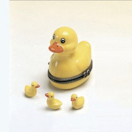 Porcelain Hinged Cute Ducky Box Custom Imprinted
