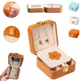 Logo Branded Mini Jewelry Box In Makeup Mirror