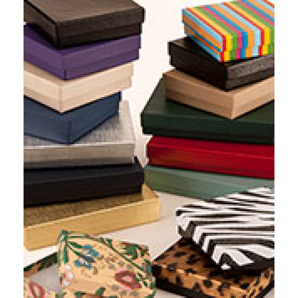 2 Piece Set-Up Jewelry Box w/Fiber Insert (4"x4"x1") Custom Imprinted 2 Piece Set-Up Jewelry Box w/Fiber Insert (4"x4"x1") Custom Imprinted