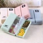 Custom Printed Collapsible Pill Box w/7 Compartments