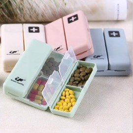 Collapsible Pill Box w/7 Compartments Logo Branded