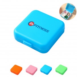 Portable 4 Compartments Pill Organizer Box Custom Printed