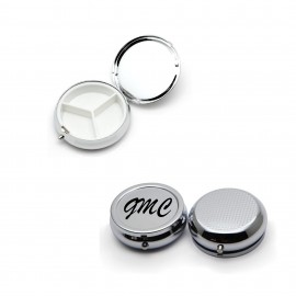 Logo Branded Round Metal Pill Box  Logo Branded Round Metal Pill Box