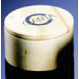 Teak Genuine Marble Round Jewelry Box (3"x2") Custom Printed