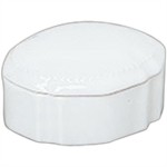 Custom Imprinted Porcelain Oval Box w/ Beaded Edge Box