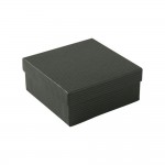 Jewelry Boxes (3.5"x3.5"x2") (Black Kraft Pinstripe) Custom Imprinted