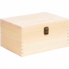Natural DIY Rustic Wooden Craft Box Logo Branded  Natural DIY Rustic Wooden Craft Box Logo Branded