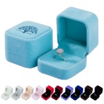 Custom Imprinted Velvet Ring Gift Boxes Jewelry Display