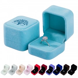 Velvet Ring Gift Boxes Jewelry Display Custom Imprinted