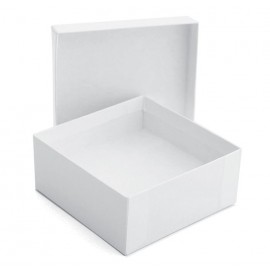 White Krome Jewelry Box (3 1/2" x 3 1/2" x 1.5") Logo Branded  White Krome Jewelry Box (3 1/2" x 3 1/2" x 1.5") Logo Branded