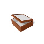 4.25" Golden Oak Brown Jewelry Box Logo Branded