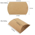 Custom Imprinted Kraft Pillow Boxes Small Gift Boxes Bags Paper Bags Kraft Paper Box Small Size