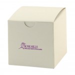Custom Printed White Gloss Gift Box (3"x3"x3")