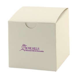 Custom Printed White Gloss Gift Box (3"x3"x3")